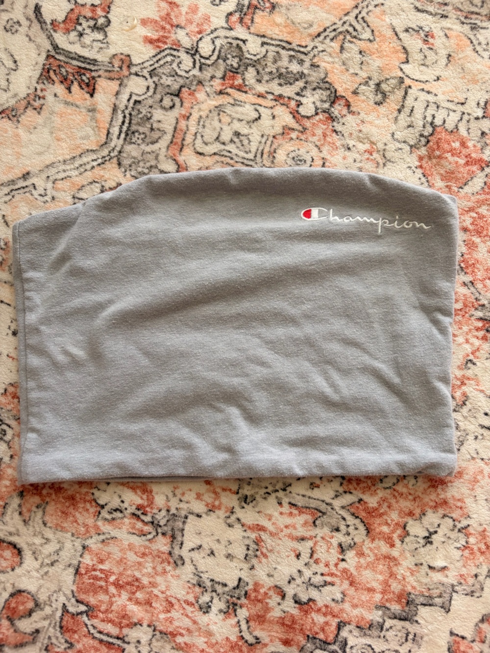 Champion Light Gray Logo Tag Tube Top